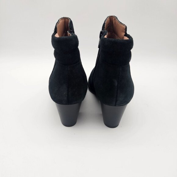 Vionic Jessie Black Suede Ankle Boot Block Heel Womens Sz 6 NEW - Picture 5 of 9